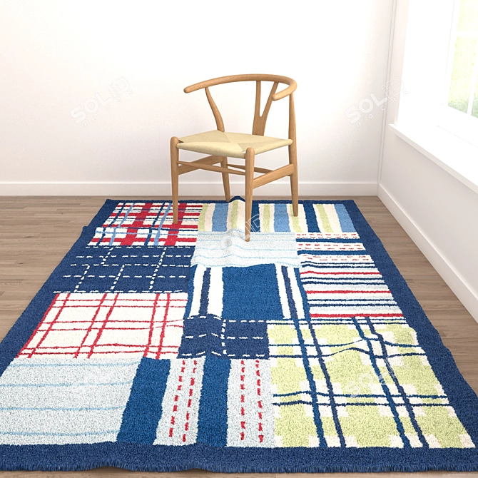 Versatile Set of 8 Rugs - Unique Designs! 3D model image 3