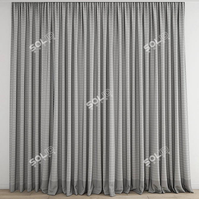 Polygonal Curtain Model - High Quality 3D model image 3