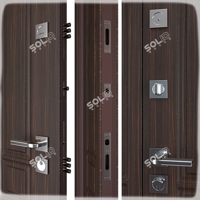 Daiton Favorit Entrance Metal Door - 1200x2050mm, Kale Locks 3D model image 2