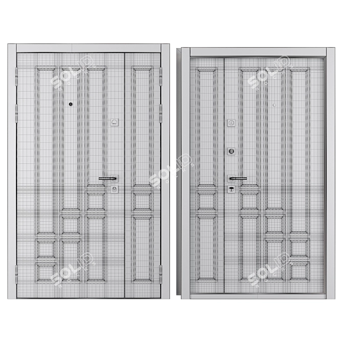 Daiton Favorit Entrance Metal Door - 1200x2050mm, Kale Locks 3D model image 4