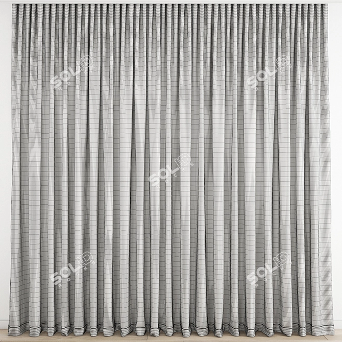 Polygonal Model Curtain 3D model image 3