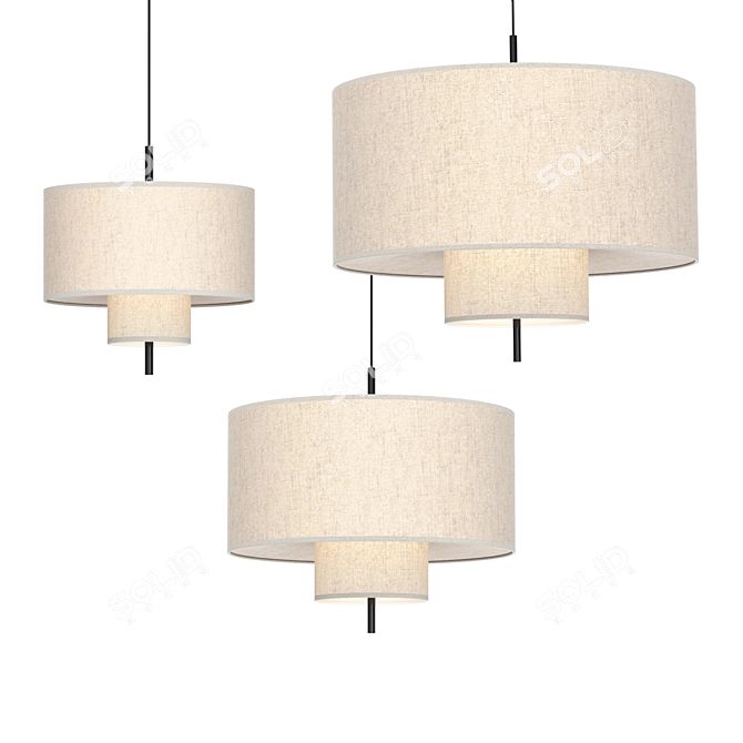 Modern Mergin Chandelier, Various Sizes 3D model image 4