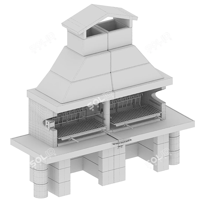 Portable BBQ Grill 3D model image 5