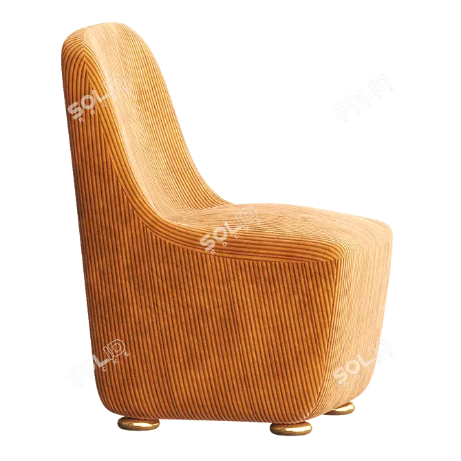 Sleek JACKSON Easy Chair 3D model image 2