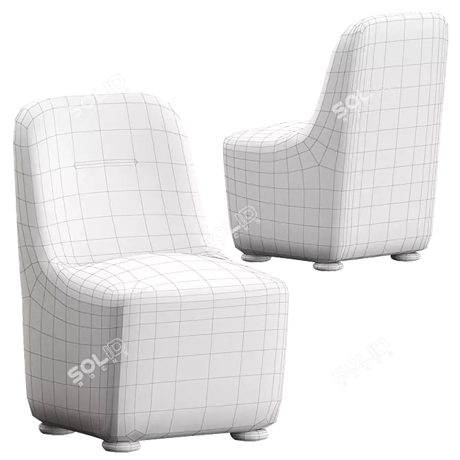 Sleek JACKSON Easy Chair 3D model image 4