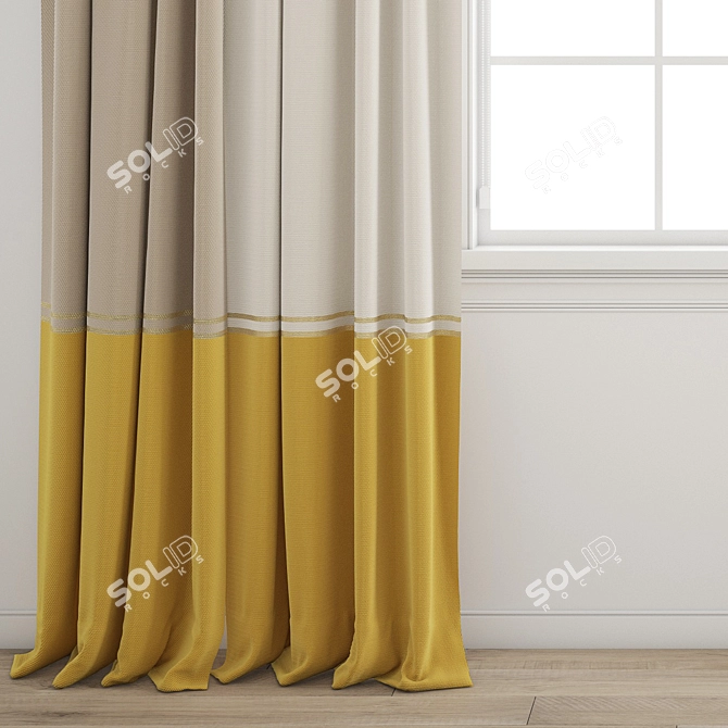 Polygonal Curtain Model - High Quality 3D model image 5