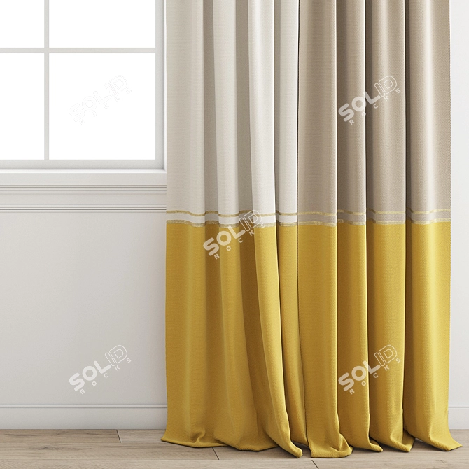 Polygonal Curtain Model - High Quality 3D model image 6