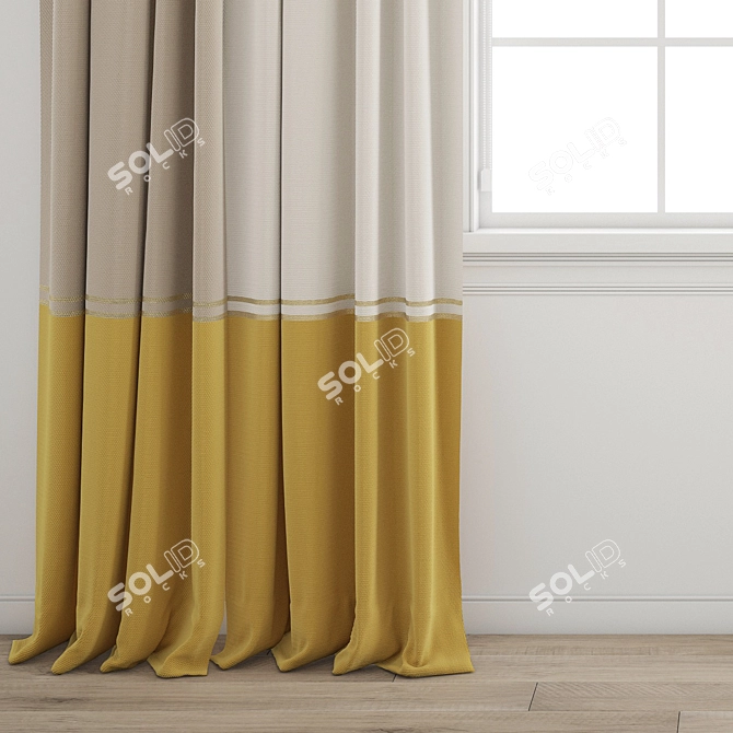 Polygonal Curtain Model - High Quality 3D model image 10