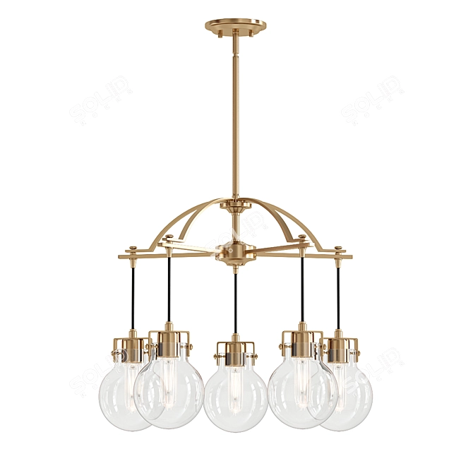 Elegant Sidwell 5-Light Chandelier 3D model image 1