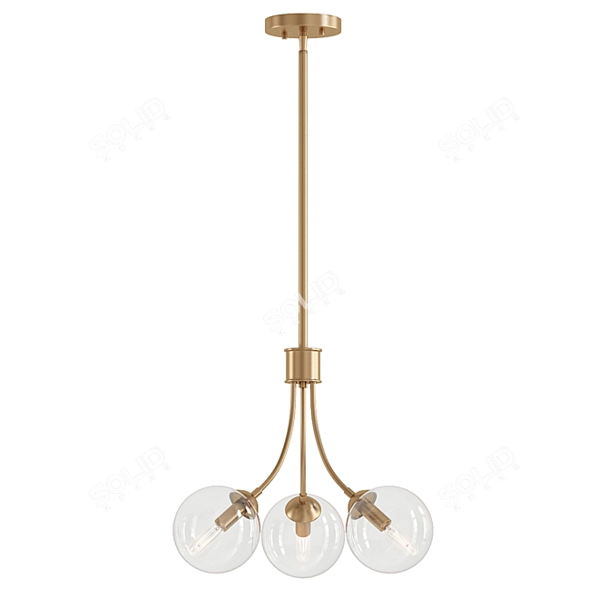 Elegant Bella Chandelier: Timeless Beauty 3D model image 1