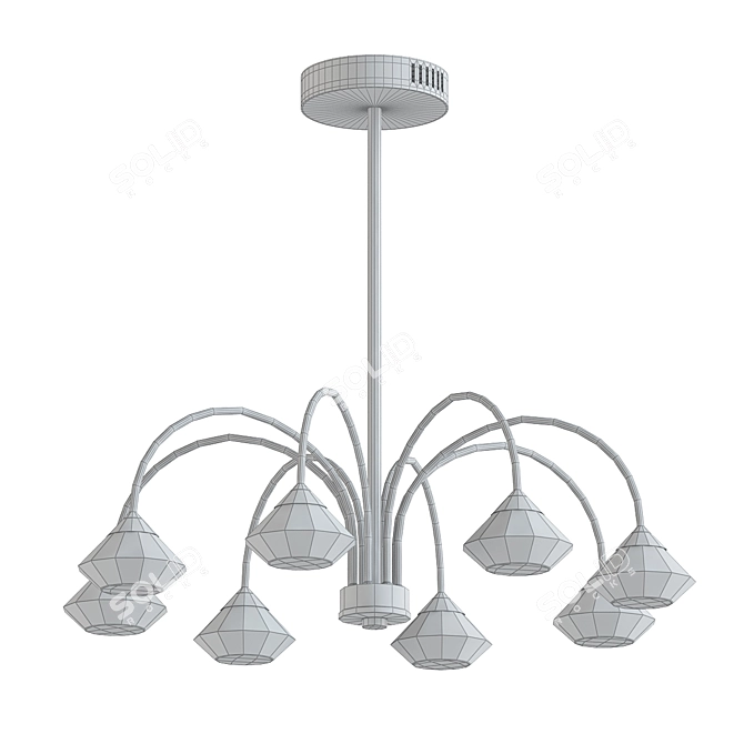 Elegant Hope LED Chandelier 3D model image 2