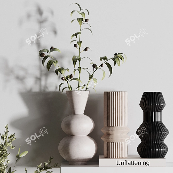 Elegant Decor Set22 3D model image 3