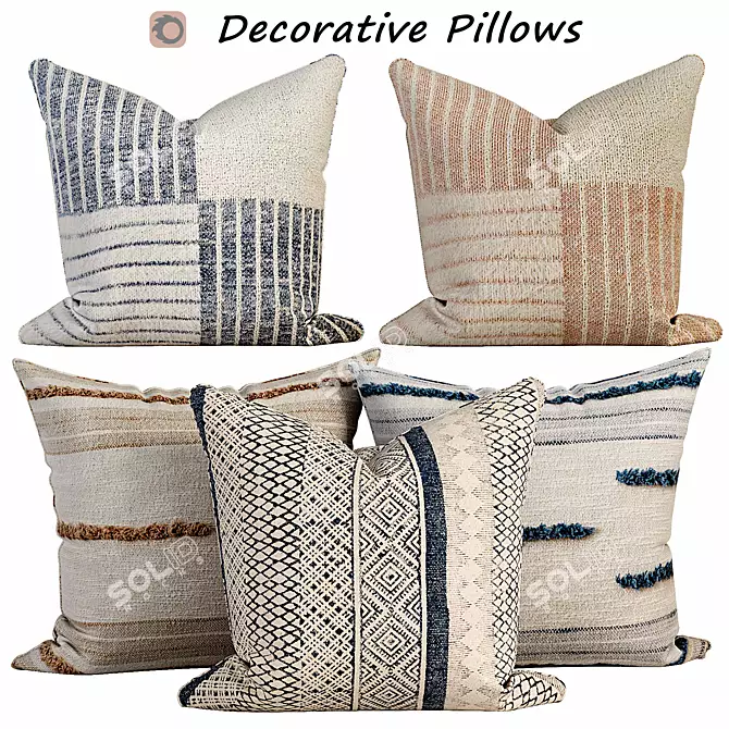 Cozy Pillow Set 624 3D model image 1