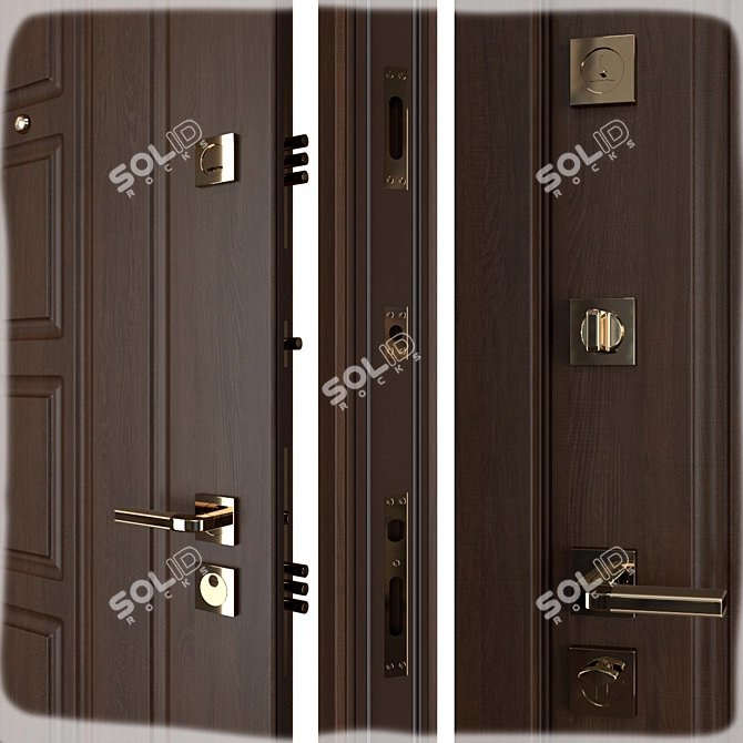 Alfa (Favorit) Entrance Metal Door 3D model image 2