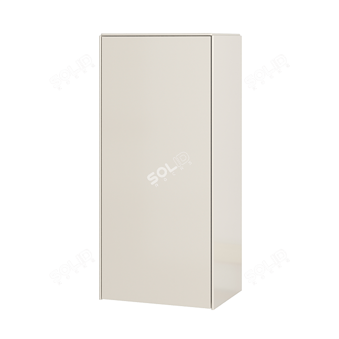 Duravit White Tulip Wall-mounted Wardrobe - Stylish Storage Solution 3D model image 3