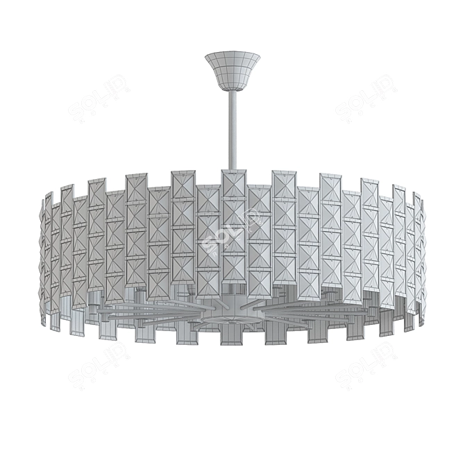 Stunning Crystal Black Chandelier 3D model image 2