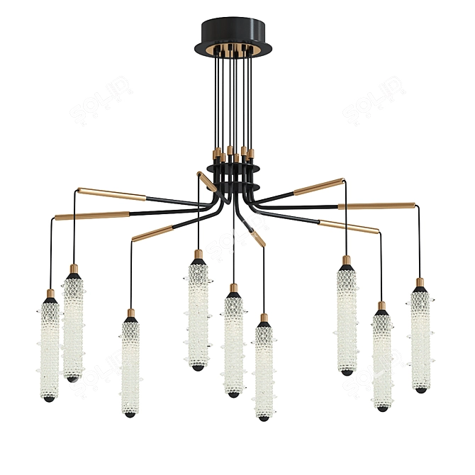 Glamorous Salini Crystal Chandelier 3D model image 1