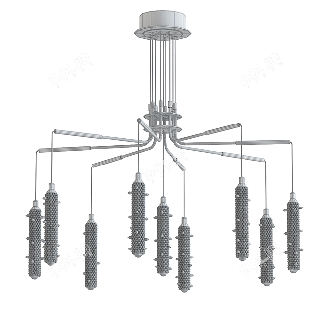 Glamorous Salini Crystal Chandelier 3D model image 2