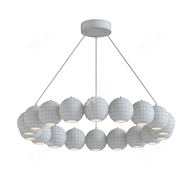 Sleek Timebeus Pendant Light 3D model image 2