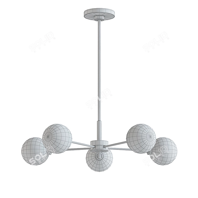 Anthea Sputnik Sphere Chandelier - 5 Light 3D model image 2