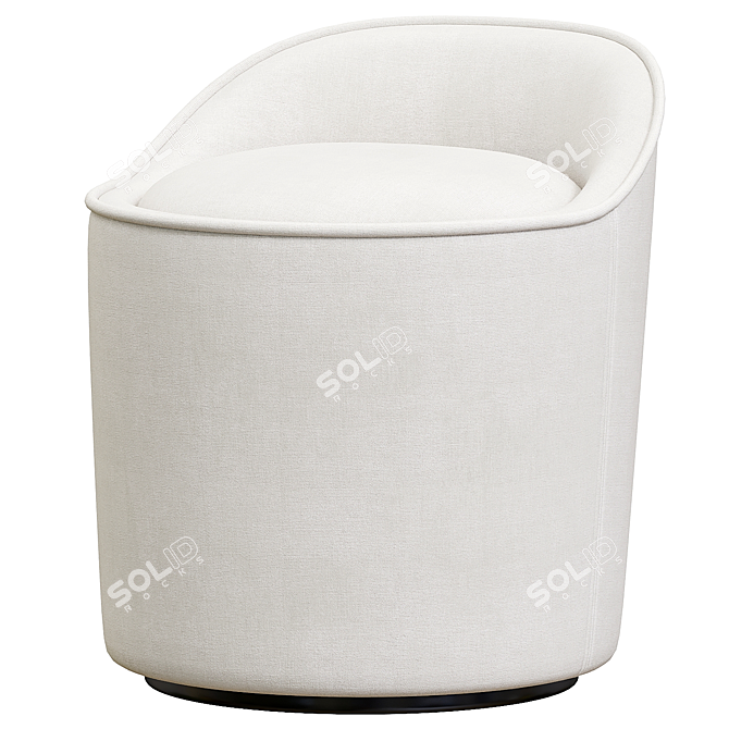 Sleek Tail Lounge Chair 3D model image 1