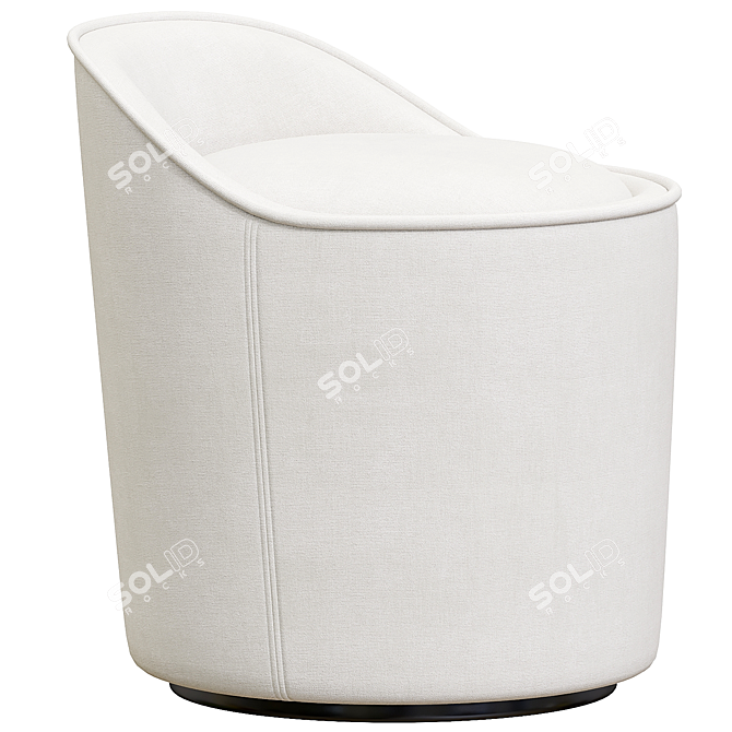 Sleek Tail Lounge Chair 3D model image 3