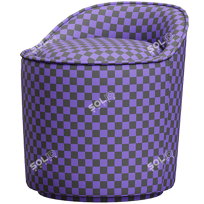 Sleek Tail Lounge Chair 3D model image 5