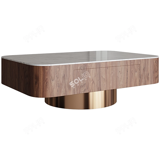 Modern CT07 Coffee Table 3D model image 1