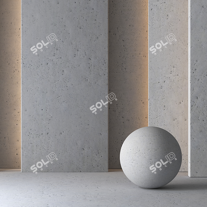 Seamless Concrete 8K Texture 3D model image 2