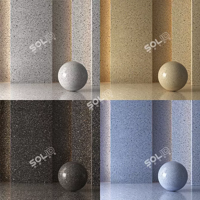 4-Pack Seamless Marble Textures 3D model image 1