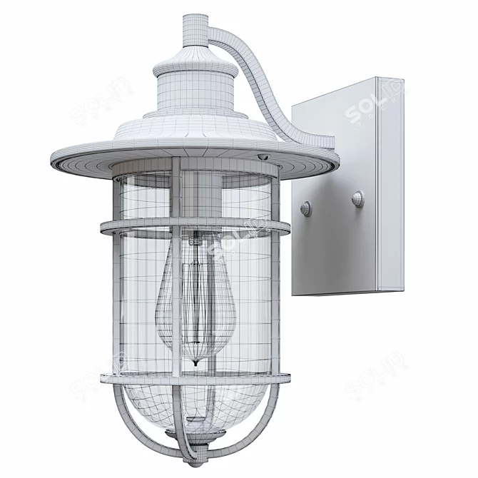 Globe Electric Turner Outdoor Sconce 3D model image 3