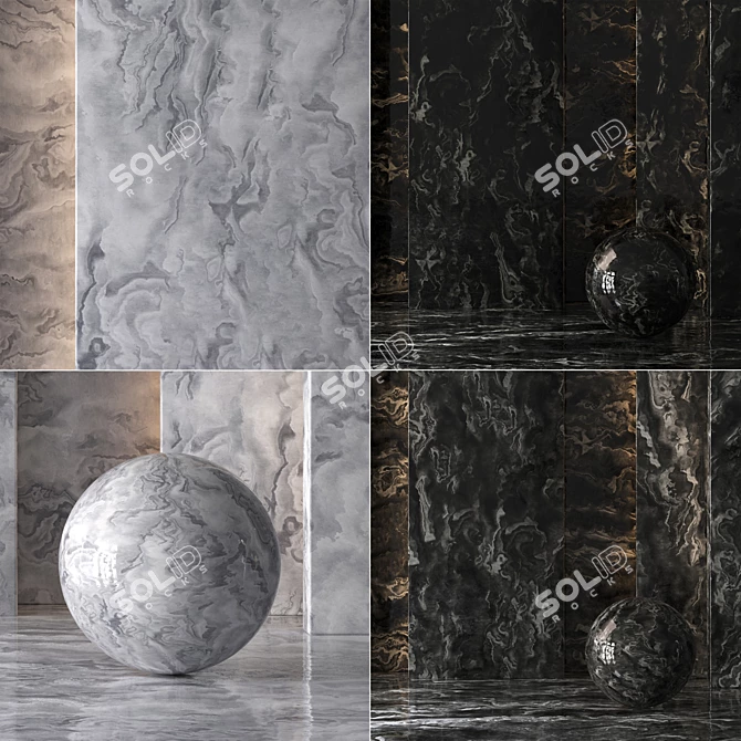 8K+ Seamless Marble Material Set 3D model image 1