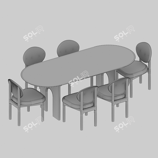 Cloud Dining Set 3D model image 3