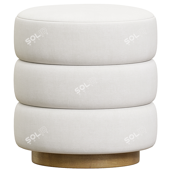 Babylone Ottoman: Stylish and Functional 3D model image 1
