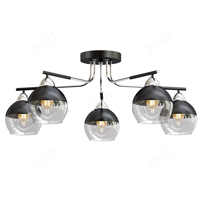 Sleek Hiper Tommy Pendant Light 3D model image 1