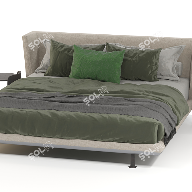 B&B Italia Noonu Bed: Modern Italian Luxury 3D model image 3