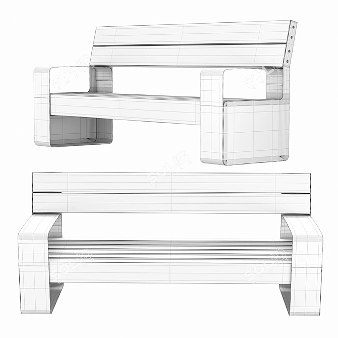 Coastal MCD Bench | Versatile Design 3D model image 3