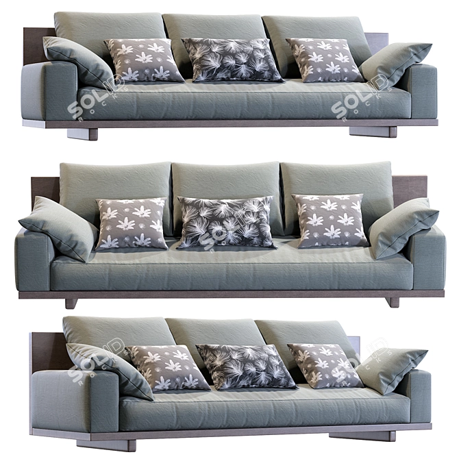 Elegant Kobe Sofa: Coco Republic Edition 3D model image 1