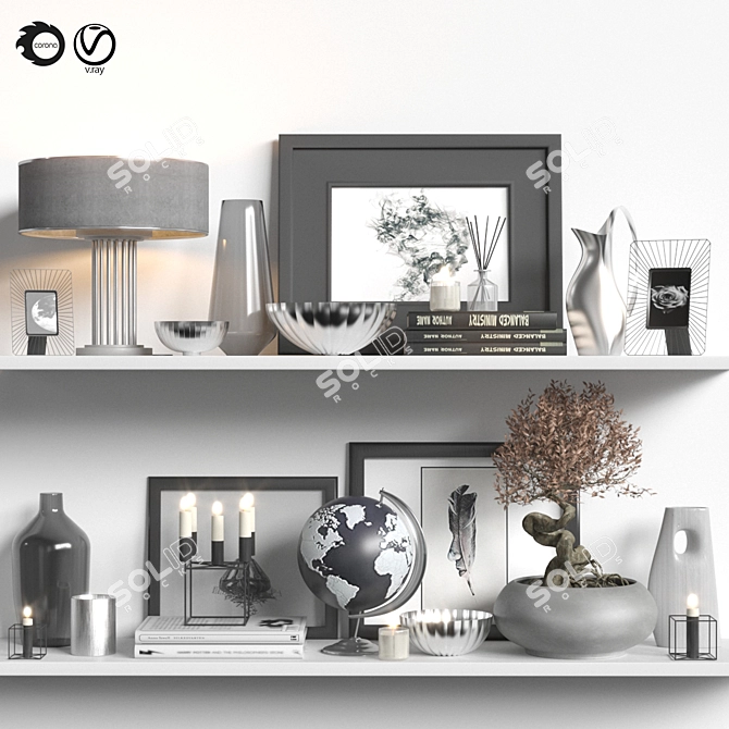 Elegant Decor Set 2015 3D model image 1