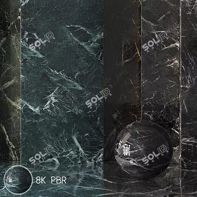 Luxury Marble Tile Set 3D model image 1