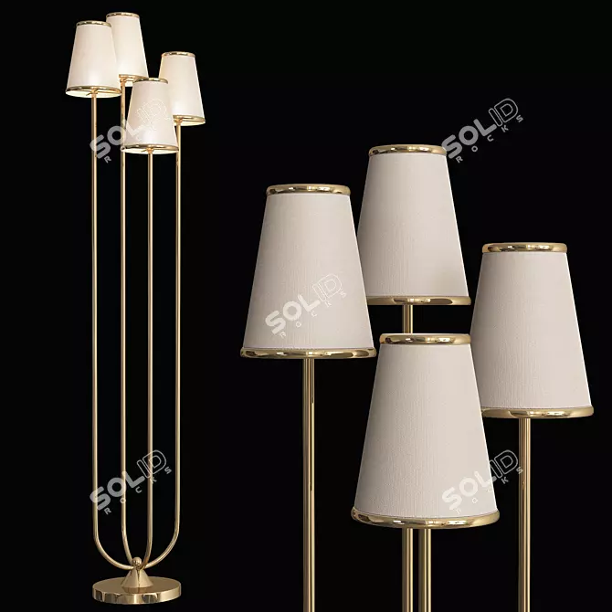 Sleek Modern Floor Lamp 3D model image 2