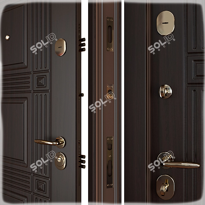 Atlanta Favorit Entrance Metal Door 3D model image 2