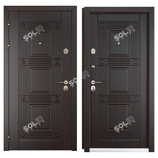 Atlanta Favorit Entrance Metal Door 3D model image 3