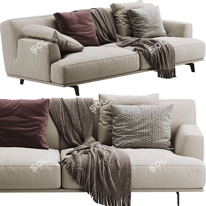 Modern and Stylish Poliform Tribeca Sofa 3D model image 1