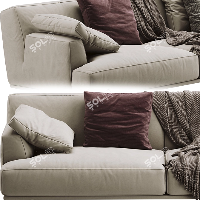 Modern and Stylish Poliform Tribeca Sofa 3D model image 2
