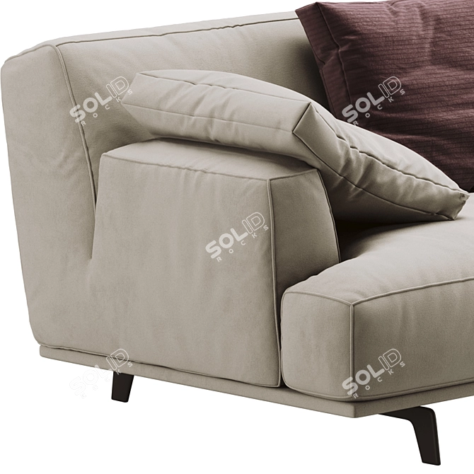 Modern and Stylish Poliform Tribeca Sofa 3D model image 4
