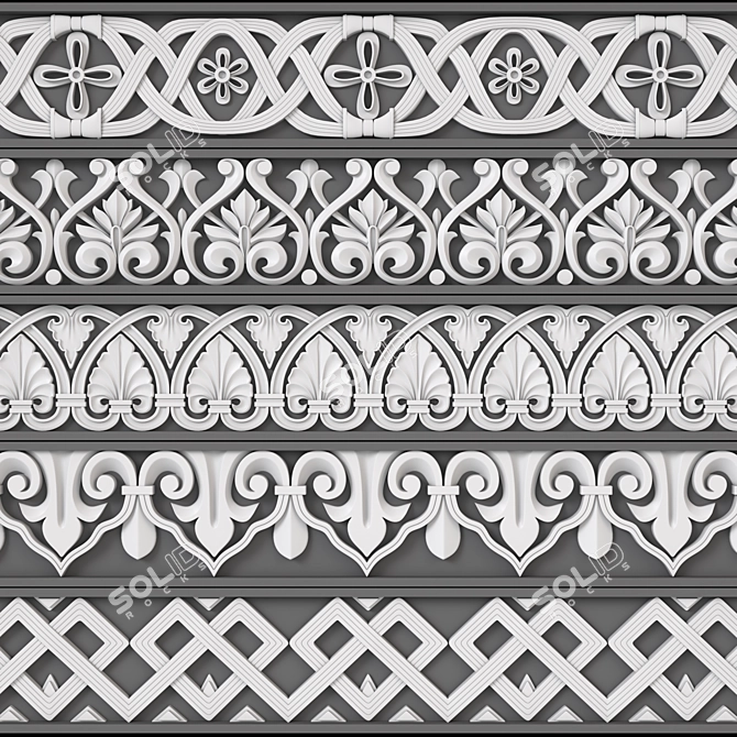 3D Software Trim Ornament Pack 3D model image 2