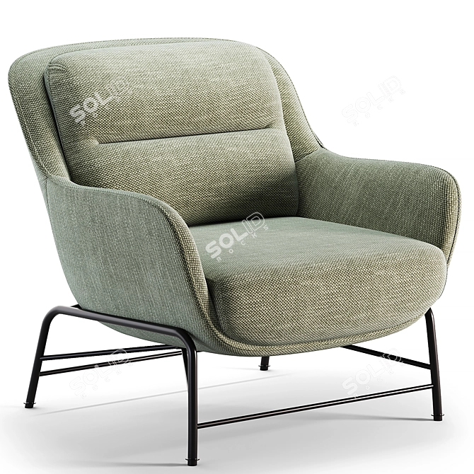 Elegant SADIRA Armchair: Exquisite Design and Comfort 3D model image 1