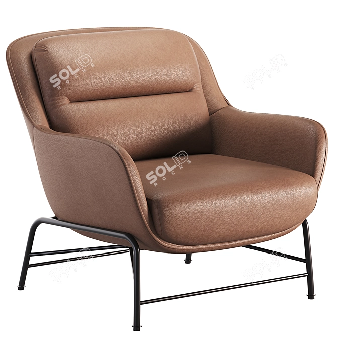 Elegant SADIRA Armchair: Exquisite Design and Comfort 3D model image 3