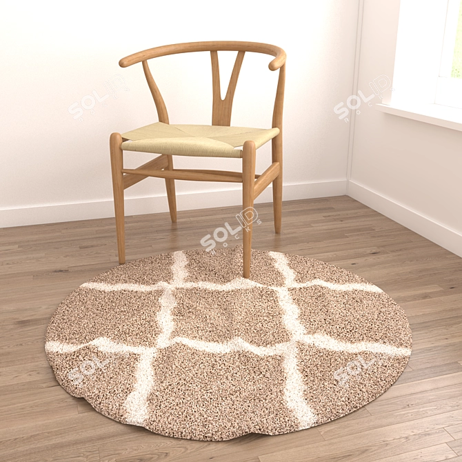 6-Piece Round Rugs Set 3D model image 2